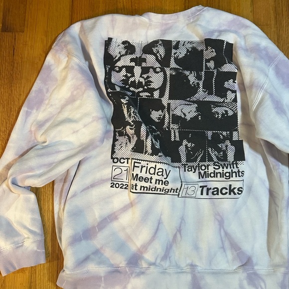 Taylor Swift OFFICIAL Midnights Lavender Tie-Dye Crewneck Sweatshirt L (b3 - Picture 2 of 11